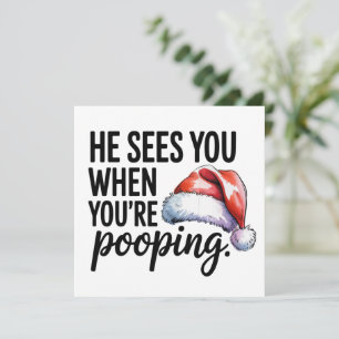 Baño Te ve cuando estás haciendo caca Navidad