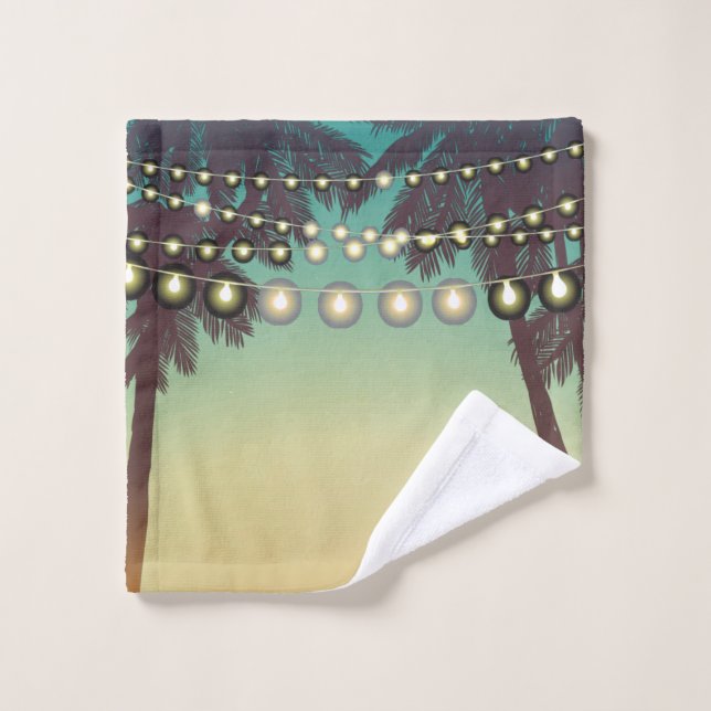 Baño Toalla Set Beach Sunset Palm Tree String L (Toallita)