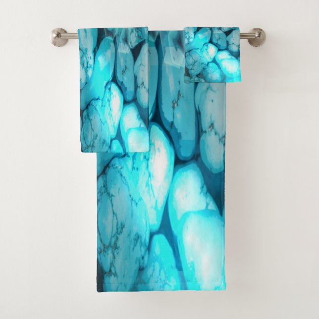 Baño Toalla Set Turquoise Gemstone (In situ)