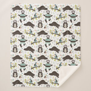 Banquetas de la manta Sherpa