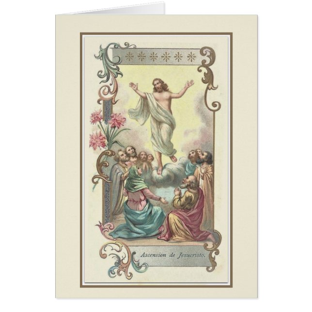 Banquete católico religioso de la ascensión de (Frente)