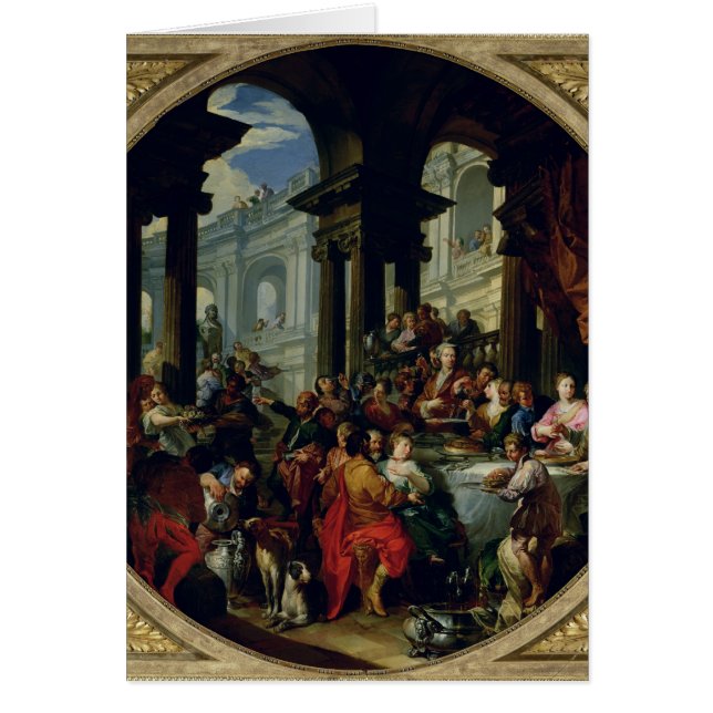 Banquete debajo de un pórtico iónico, c.1720-25 (Frente)