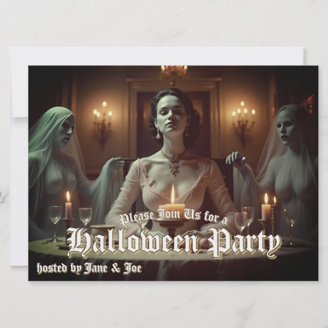 Banquete gótico de Halloween a la luz de las velas (Anverso)
