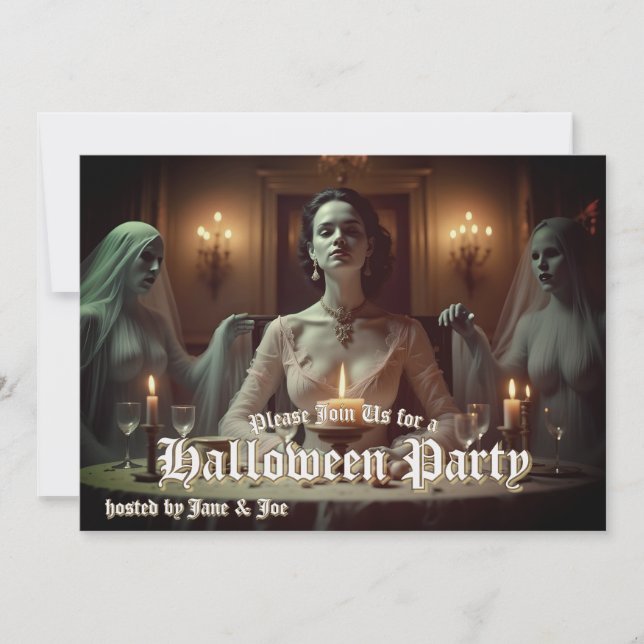 Banquete gótico de Halloween a la luz de las velas (Anverso)