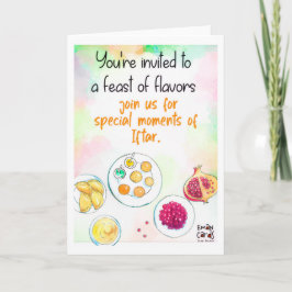 Banquete Iftar - Tarjeta Colorida