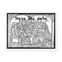 Banquete - tarjeta postal de aviso de fecha de gua