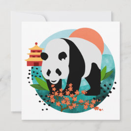 BAO SHI - Panda - tarjetas planas - detalles en la