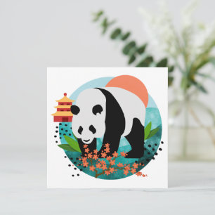 BAO SHI - Panda - tarjetas planas - detalles en la