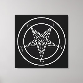 Baphomet ENORME Arte de 40"x40" en latas rayadas