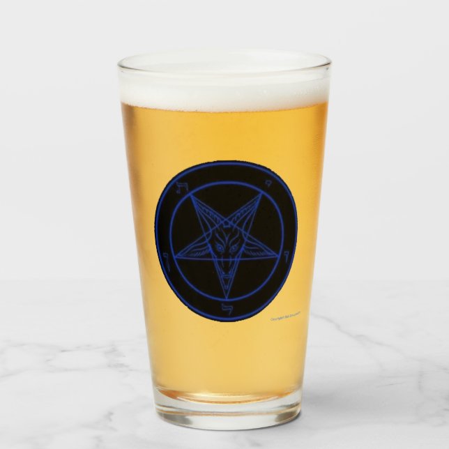 Baphomet Glass negro y azul (Anverso (lleno))
