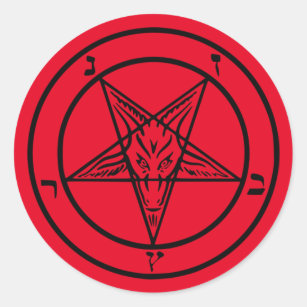 Baphomet Pentagram Pegatina satánico