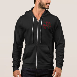 Baphomet rojo Cali. Sudadera con capucha sin