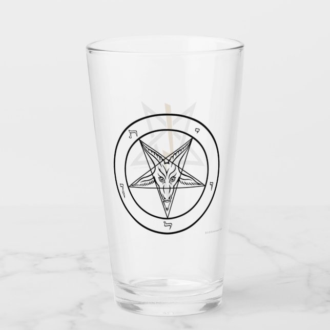 Baphomet y Anton LaVey Sigil Glass (Anverso)