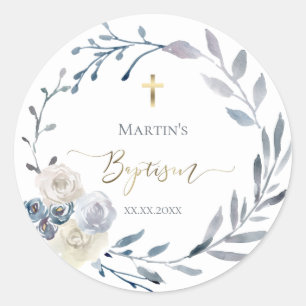 Baptism Classic Round Pegatina