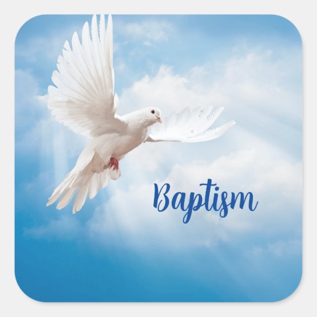 Baptism Dove Pegatina (Anverso)