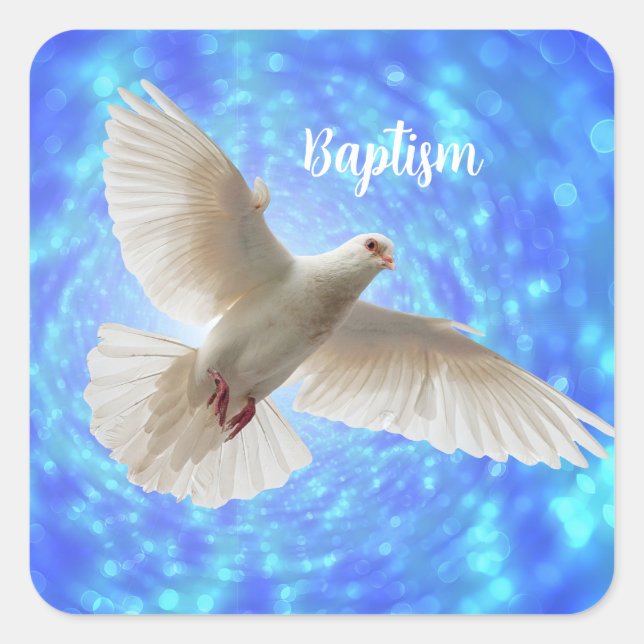 Baptism Dove Pegatinas (Anverso)