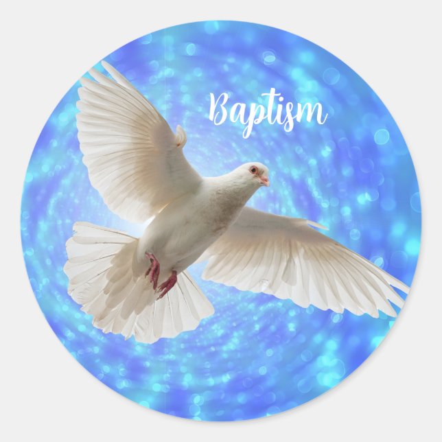 Baptism Dove Pegatinas (Anverso)