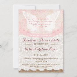 Baptismo chica e invitaciones de primer cumpleaños