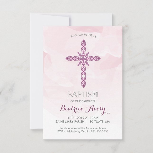 Baptismo chica, Invitación a la cristiandad, acuar (Anverso)