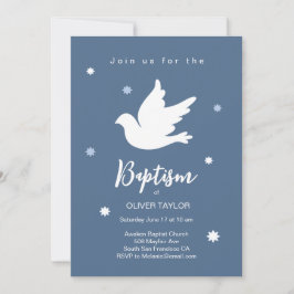 Baptismo Christening Dove Invitación
