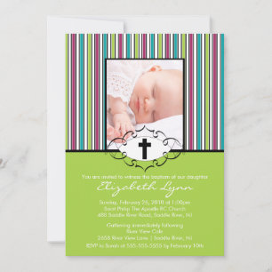 Baptismo Christening Invitación Foto De Las Estrip