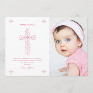 Baptismo, cristianismo, tarjeta de agradecimiento