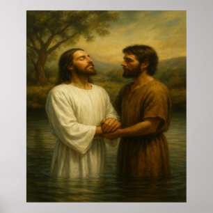 Baptismo de Jesús™ LDS Arte de pared Imprimir