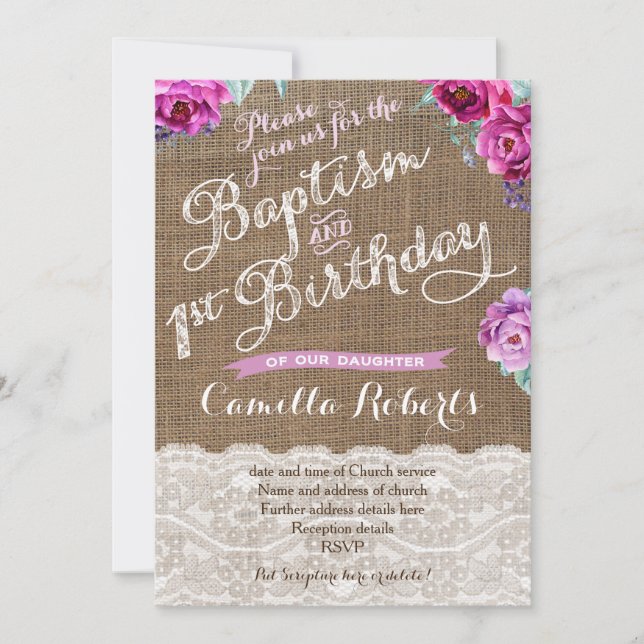 Baptismo de otoño Tarjetas de celebración de Fiest (Anverso)