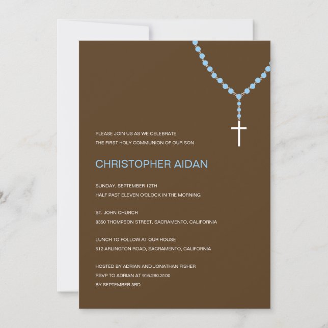 Baptismo del Rosario Santo/Primera Invitación a la (Anverso)