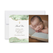 Baptismo gracias a la invitación a la agata verde