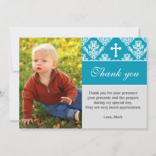 Baptismo Gracias Nota Personalizado Tarjeta fotogr
