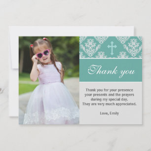 Baptismo Gracias Nota Personalizado Tarjeta fotogr