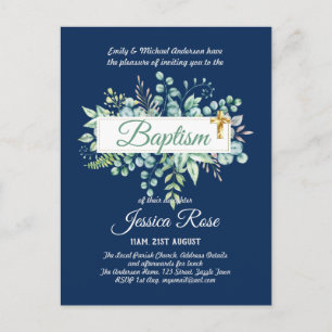 Baptismo Invitación Eucalyptus Greenereny BUDGET
