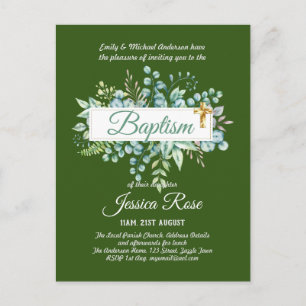 Baptismo Invitación Eucalyptus Greenereny BUDGET