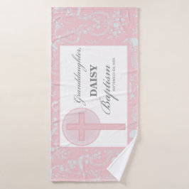 Baptismo Nieta Rosa Lace Personalizada