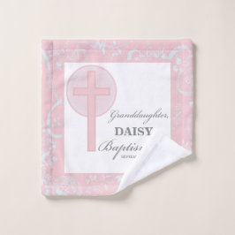 Baptismo Nieta Rosa Lace Personalizada