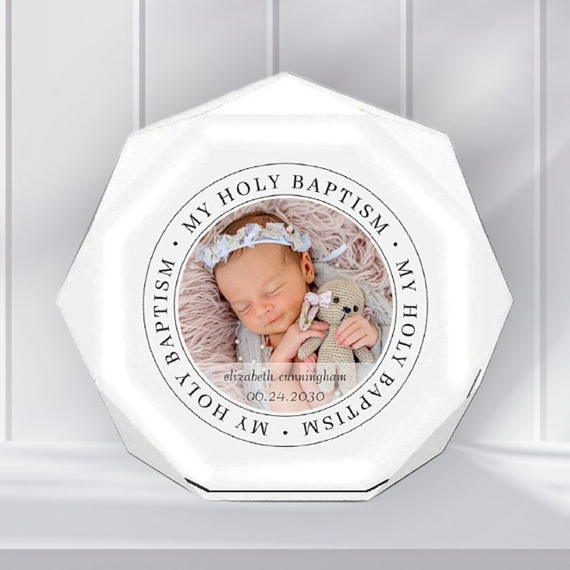 Baptismo sagrado Sencillo marco moderno foto Perso (Subido por el creador)