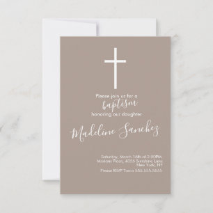 Baptismo simple Invitación a la dedicción cruzada 