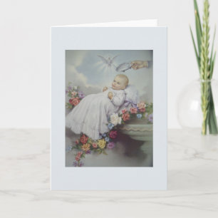 Baptismo vintage / Tarjeta de felicitación Christe