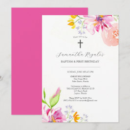Baptismo y primeras invitaciones de cumpleaños Flo