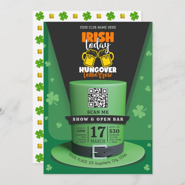 Bar abierto de Fiestas en St Patrick's Day moderno (Anverso / Reverso)