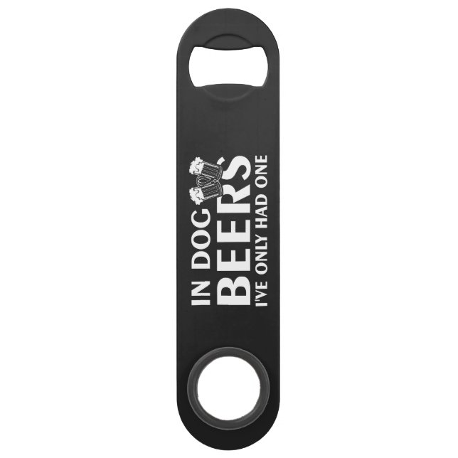 Bar Abrebotellas de acero In Dog Beers.. (Anverso)
