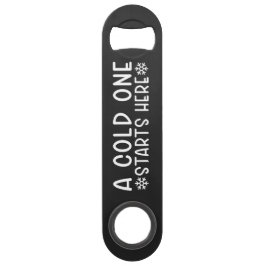 Bar Abrebotellas de acero para cerveza Cold One Starts