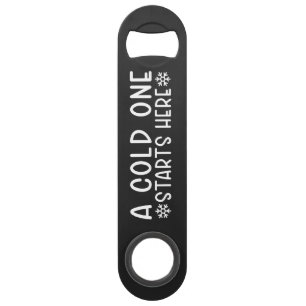 Bar Abrebotellas de acero para cerveza Cold One Starts
