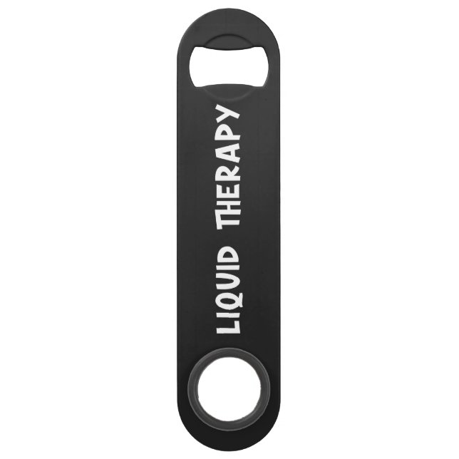Bar Abrebotellas de acero para cerveza Liquid Therapy (Anverso)