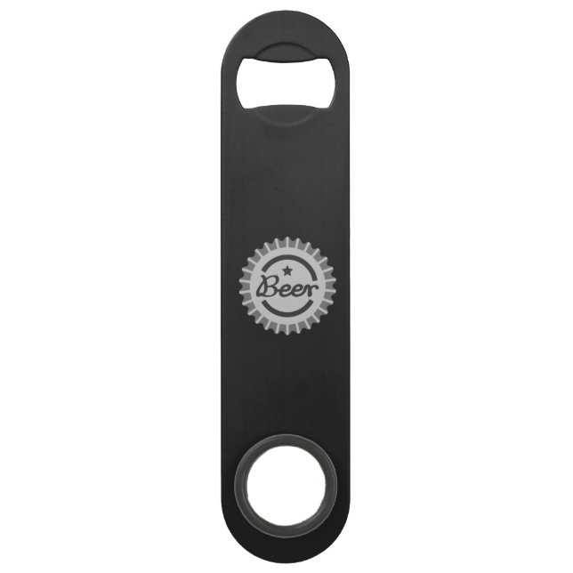 Bar Abrebotellas de acero para tapas de cerveza (Anverso)
