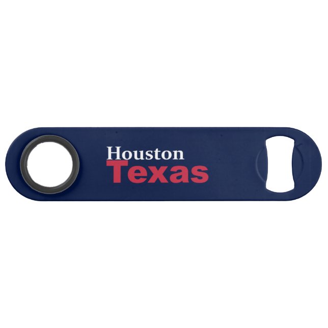 Bar Abrebotellas de la velocidad de Houston, Tejas (Reverso Horizontal)