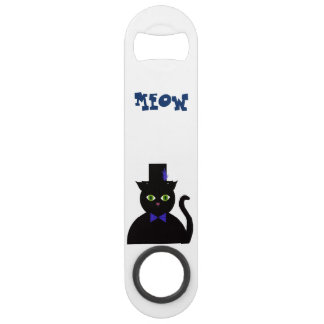 Bar Abrebotellas negro de BlueBow del gato de TopHat