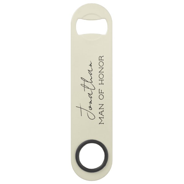 Bar Abrebotellas personalizado Hombre de Honor Cream (Anverso)