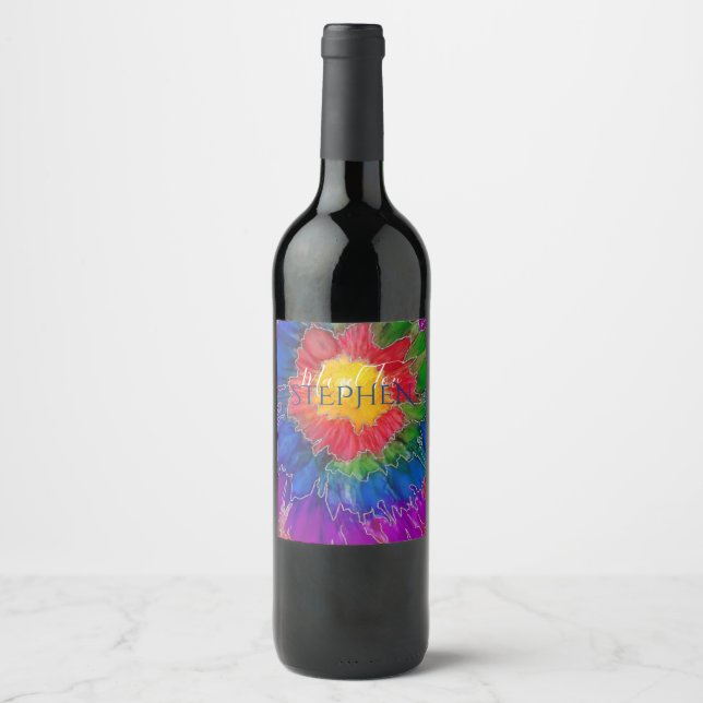 Bar Bat Mitzvah Etiqueta del frasco de vino Tie Ti (Anverso)